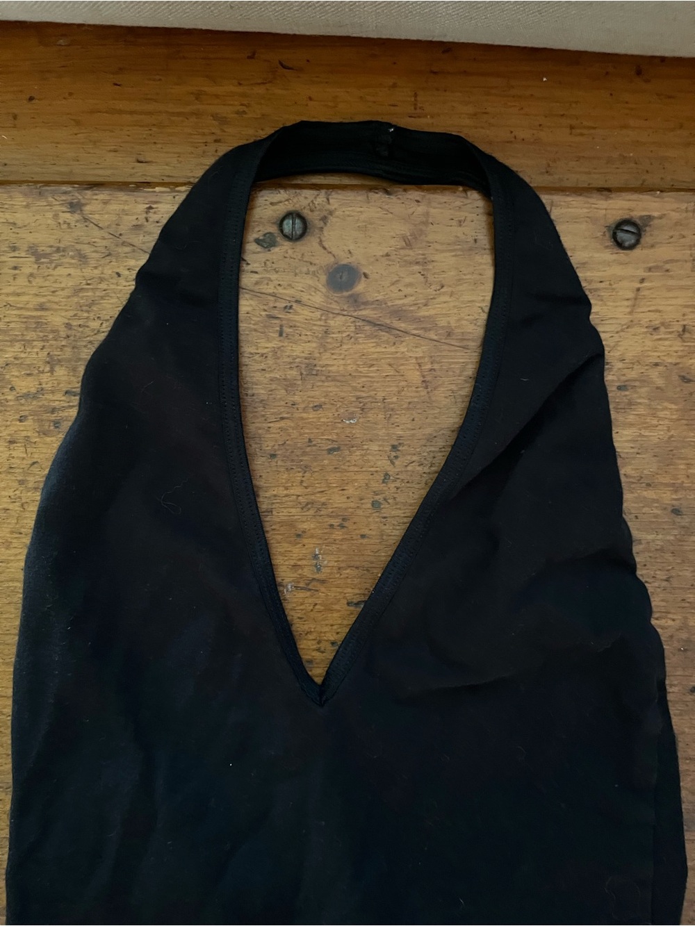 American Apparel V-Tank Low Back Halter Bodysuit